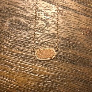 kendra scott rose gold drusy necklace